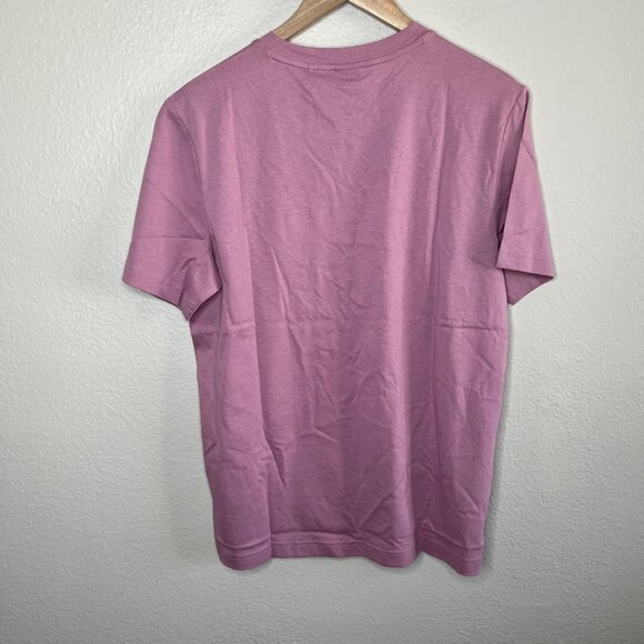 Hugo Boss Mens Pink Purple Thompson Crew Neck Logo Cotton T-Shirt Small - Picture 9 of 10
